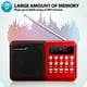thumbnail image 3 of Radio portatil Reproductor de radio FM AM recargable USB, Micro SD, MP3., 3 of 5