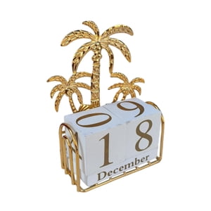 Magideal - Calendario De Escritorio, Accesorios De Decoración, Día, Mes, Adorno De Estilo Vintage, Bloques De Madera, Calendario Para Dormitorio, Hogar, Sala De