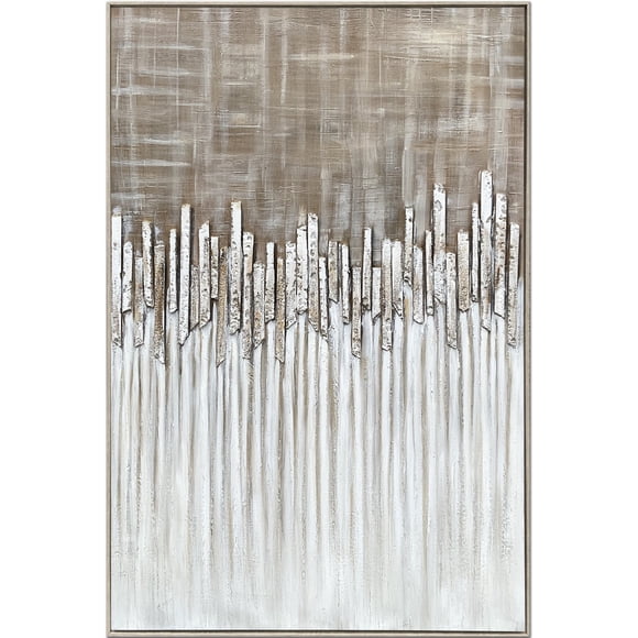 Cuadro Decorativo Abstracto Pintado a Mano Goteo Terrenal I 80x120