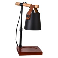 Magideal - Calentador De Eléctrico Sin Llama Quemador De Cera Lámpara De De Ajustable Para Centro De De Aceite Esencial Dormitorio Negro