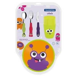 Juego De Cubiertos Infantil Tramontina Lirous 5 Piezas