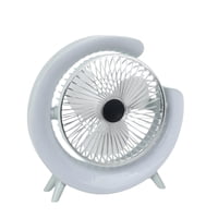 Disparo - Ventilador Verano Portatil Giratorio Con Luz Multicolor Rgb