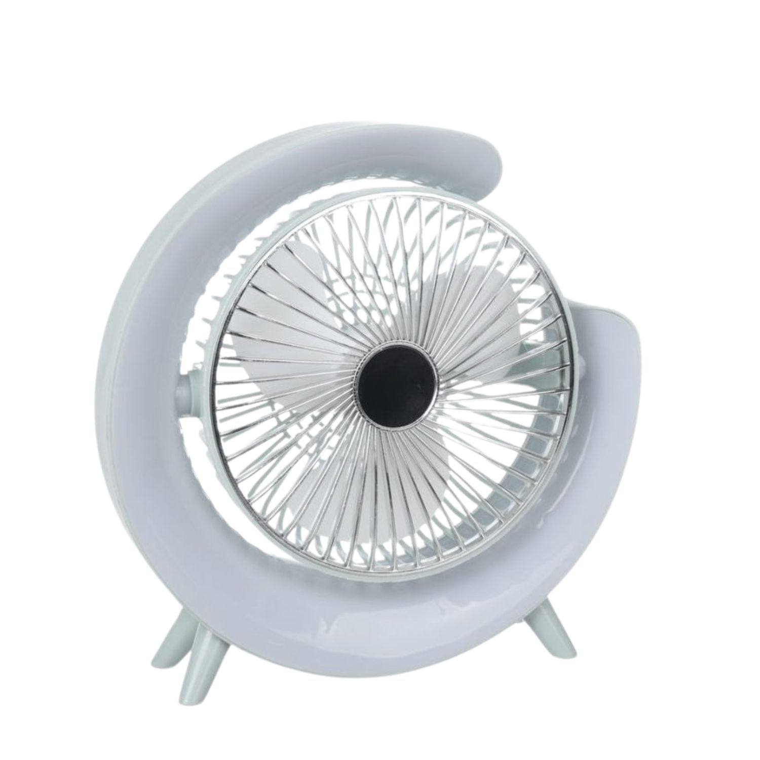 Disparo - Ventilador Verano Portatil Giratorio Con Luz Multicolor Rgb