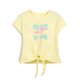 thumbnail image 1 of Polera Niña Manga Corta con Amarra Delantera Amarillo Pillin, 1 of 3