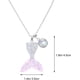 thumbnail image 2 of 2 piezas de collar con colgante de cola de sirena, cola de pez, joyería de océano, collar de buena suerte, amuletos de amistad, regalo para mujeres y niñas, decoración de cumpleaños, color rosa y plat, 2 of 7