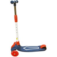 Puntostore - Scooter Plegable Azul Con Rojo De 4 Ruedas Iluminadas - Ps
