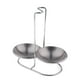 thumbnail image 1 of Home Kitchen Spoon Rest Holder Rack de acero inoxidable Tazones redondos dobles, 1 of 5