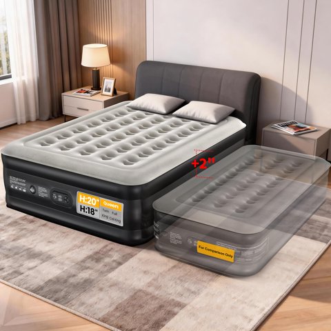 Colchón Inflable Ohgeni 20 Queen Con Bomba Integrada, 650 Libras