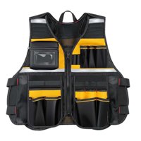 Ioensy - Chaleco De Herramientas Con Múltiples Bolsillos Bolsa De Herramientas Bolsa De Herramientas De Electricista Para Carpintero Amarillo