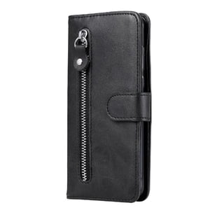 Gangxun - Funda Con Cremallera Para Iphone 12 Pro, Carcasa Cartera De Cuero Pu Con Soporte Y Tarjetero