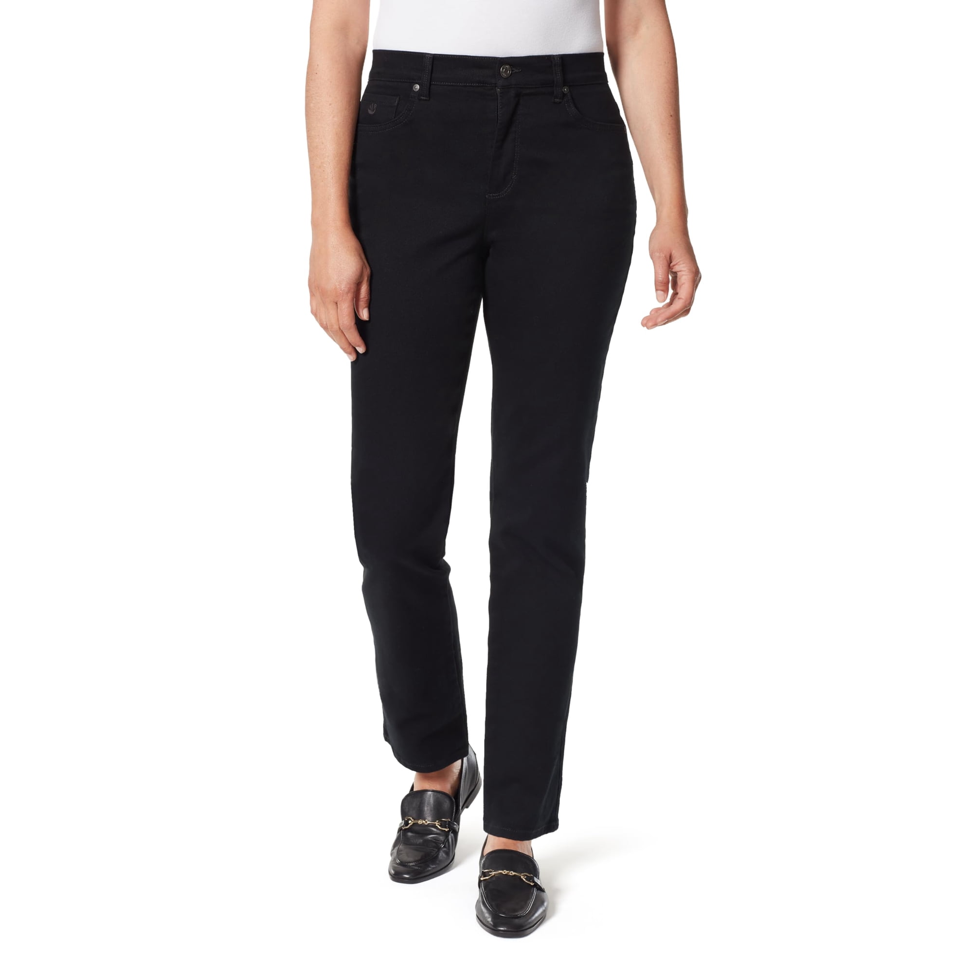 Pantalones Para Mujer Gloria Vanderbilt Amanda De Tiro Alto Entallados En Negro 4l