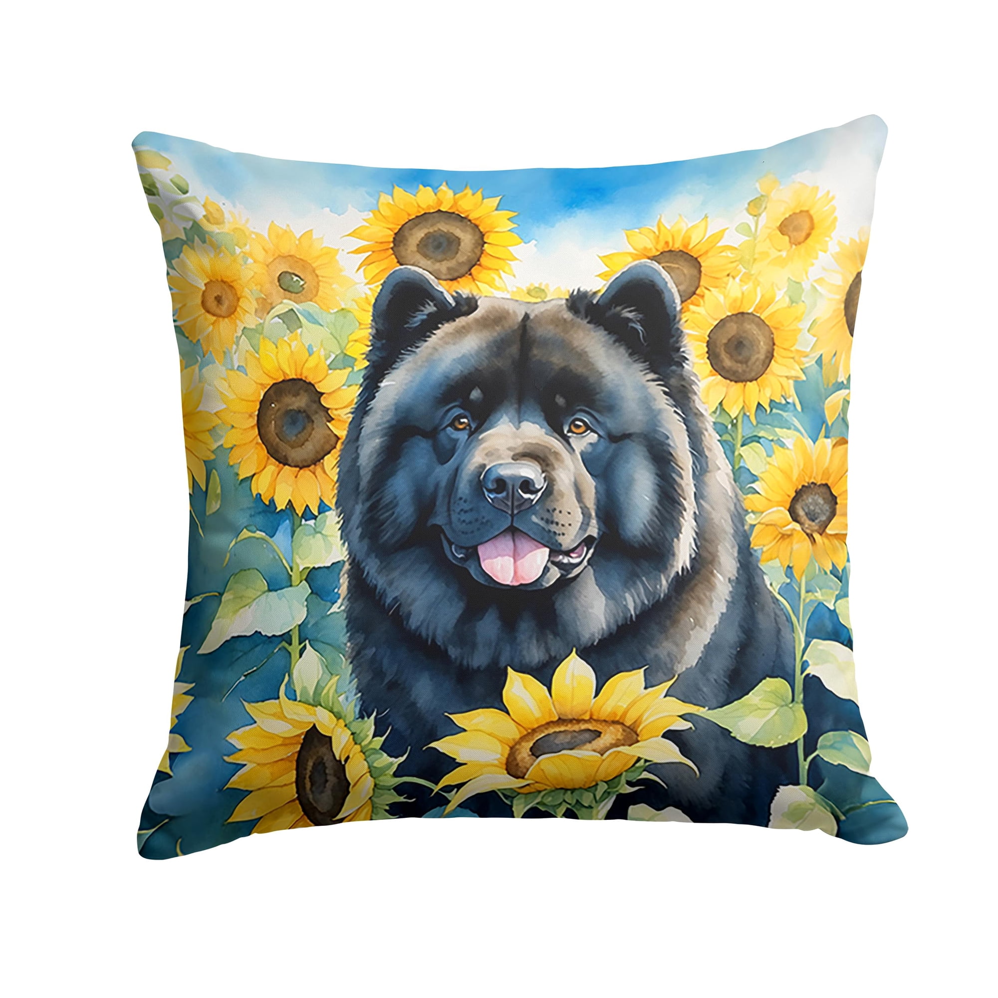 Carolines Treasures - Cojín Sunflowers Chow 35 X 35 Cm