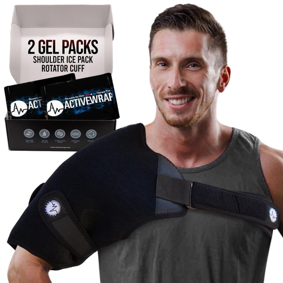 Paquete de hielo para hombros ActiveWrap con 2 paquetes de gel reutilizables