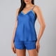 thumbnail image 2 of Set Top + Short Satin Flores Mujer 33820-244, 2 of 3
