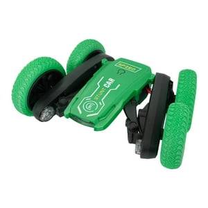 Fliperex - Auto A Control Remoto Acrobatico Rc Ruedas Plegables Luces Verde