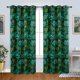 thumbnail image 2 of Cortinas DriftAway con estampado floral verde para dormitorio, 132 x 213 cm, 2 paneles, 2 of 9