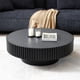 thumbnail image 1 of 31.49'' Nesting Round Wood Coffee table for Apartment, Modern Living Room Coffee Table with Sturdy Pedestal ,BLACK (Same Sku W876P243950), 1 of 3