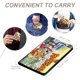 thumbnail image 4 of Los Picapiedra Porta Pasaporte y Cartera de Viaje Premium de Cuero PU, Funda de Pasaporte Bloqueo RFID con Ranuras para Tarjetas de Crédito, Estuche para Libro de Pasaporte para Familia 10cm × 15cm, 4 of 6