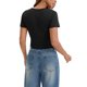 thumbnail image 3 of ATHLECHIC Camisetas Básicas de Verano para Mujer Crop Tops de Manga Corta con Costuras Cuello Redondo Ajustado Tops de Entrenamiento Y2k Camisetas S Negro, 3 of 5