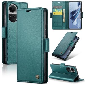 Caseme Tipo Cartera Oppo Reno 10 5G Con Cierre Magnético, Rfid, Tarjetero, Soporte, Carga Inalámbrica