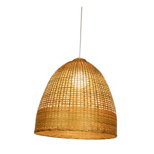 Ioensy - Pantalla De Lámpara Colgante De Bambú, Cubierta De Luz De Techo Colgante, Pantalla De 15,75X15,75 Pulgadas