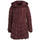thumbnail image 3 of Chaqueta Steve Madden larga acolchada en forma de V Puffer Merlot 2X, 3 of 7