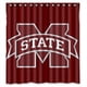 thumbnail image 1 of Cortina de ducha Msu Bulldog con ganchos (60 x 72 pulgadas), 1 of 3