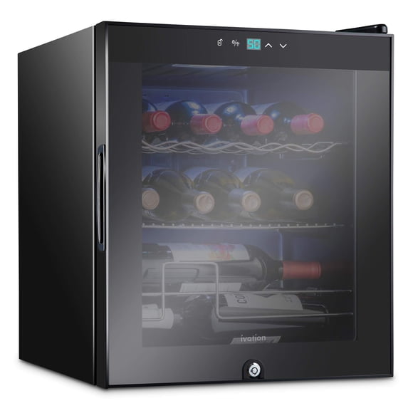 Refrigerador de vino Ivation para 12 botellas con cierre, 41L-18L