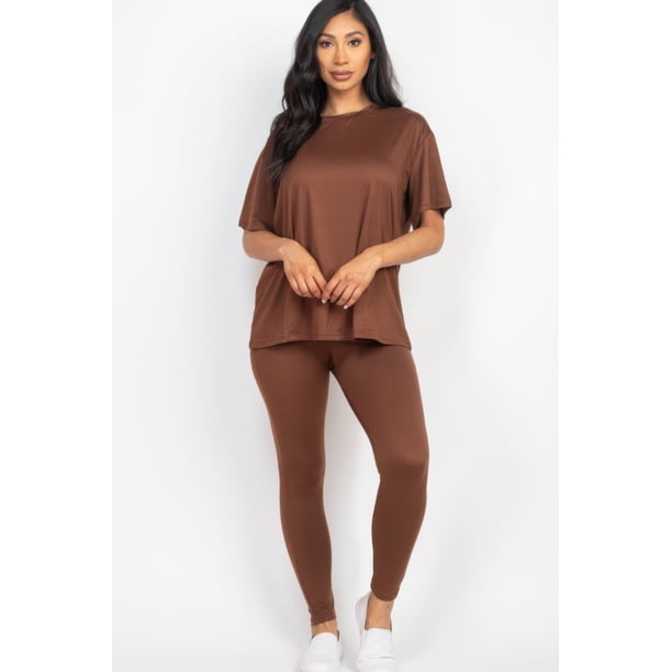 Conjunto de Camiseta y Leggings de Gran Tamaño