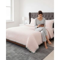 Mylhogar - Cubrecamas Quilt Bordados 2 Plaza Extra Suave