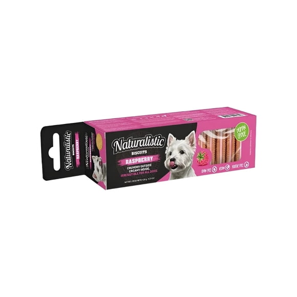 Naturalistic Perros Galletas Biscuits Raspberry 120 Grs.