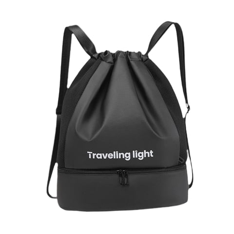 Magideal - Bolsa De Natación, Bolsa Deportiva, Mochila De Gimnasio Con Separación De Humedad Y Secado Rápido Para Piscina, Senderismo Negro