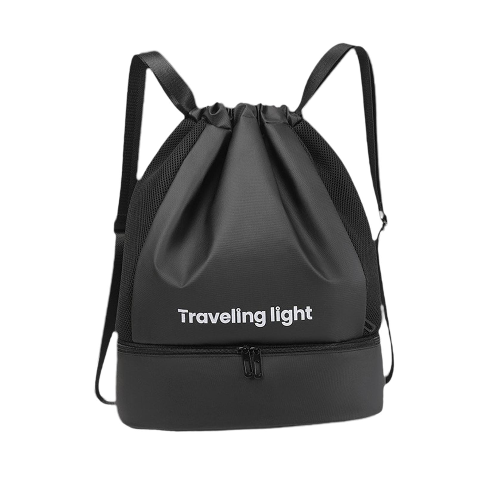 Magideal - Bolsa De Natación, Bolsa Deportiva, Mochila De Gimnasio Con Separación De Humedad Y Secado Rápido Para Piscina, Senderismo Negro