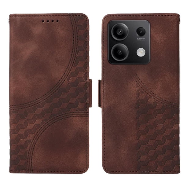 Carcasa FOXDOCK Xiaomi Redmi Note 13 5G de cuero PU, diseño acolchado clásico, protección contra caídas y rayones
