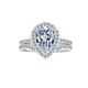 thumbnail image 1 of Juego de Anillos Nupciales de Moissanita de 2 Quilates Color D Claridad VVS1 Anillos de Moissanita para Mujer Plata Esterlina 925 Juegos de Anillos de Compromiso y Boda Talla 5-9, 1 of 7