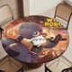 thumbnail image 5 of El robot salvaje-theme Fitted Round Tablecloths Elastic Edged Table Covers Waterproof Table Cloth for Kitchen Holiday Party Tables Decor 150cm, 5 of 6
