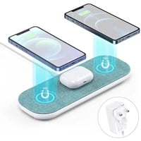 Choetech - Cargador Inalámbrico De Carga Rápida 3 En 1