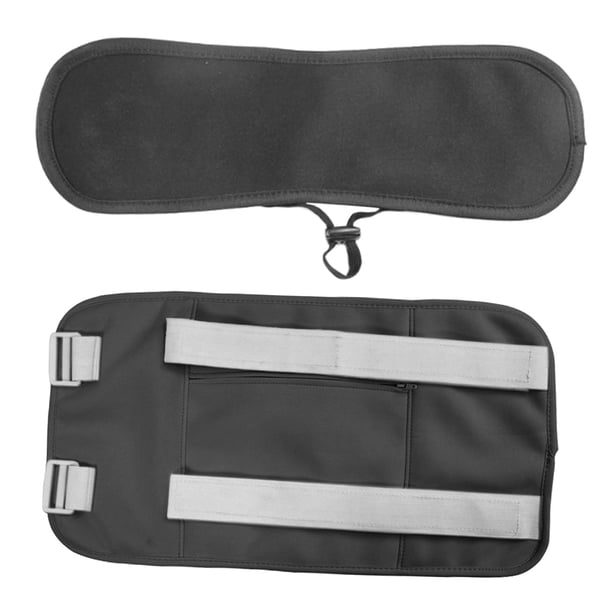Paquete de aceite de ricino, conjunto de envoltura, reutilizable, sin desorden, portátil, ajustable con bolsa frontal, conveniente, franela suave, lav Correa adhesiva negra