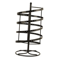 Ioensy - Expositor De Joyas Giratorio De 360 Grados Para Pendientes, Color Negro