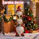 thumbnail image 1 of Estatua Gnomo Navideño Solar Twinbling de Resina para Jardín, 1 of 3