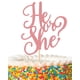 thumbnail image 1 of Adorno para tartas MYAMPED He or She or She Glitter Gold para revelar el género, 1 of 7