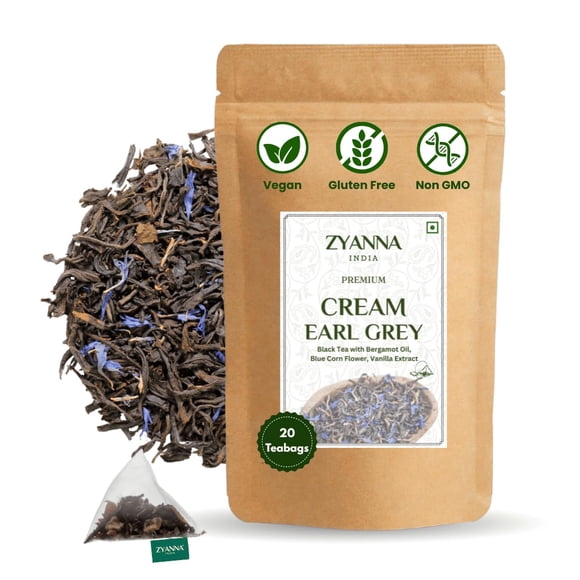 Zyanna Cream Earl Grey – 20 bolsas de té negro con vainilla