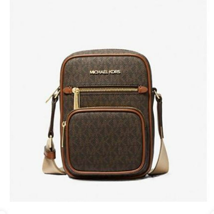 Cartera Michael Kors Women's Jet Set Medium Pocket Crossbody Café