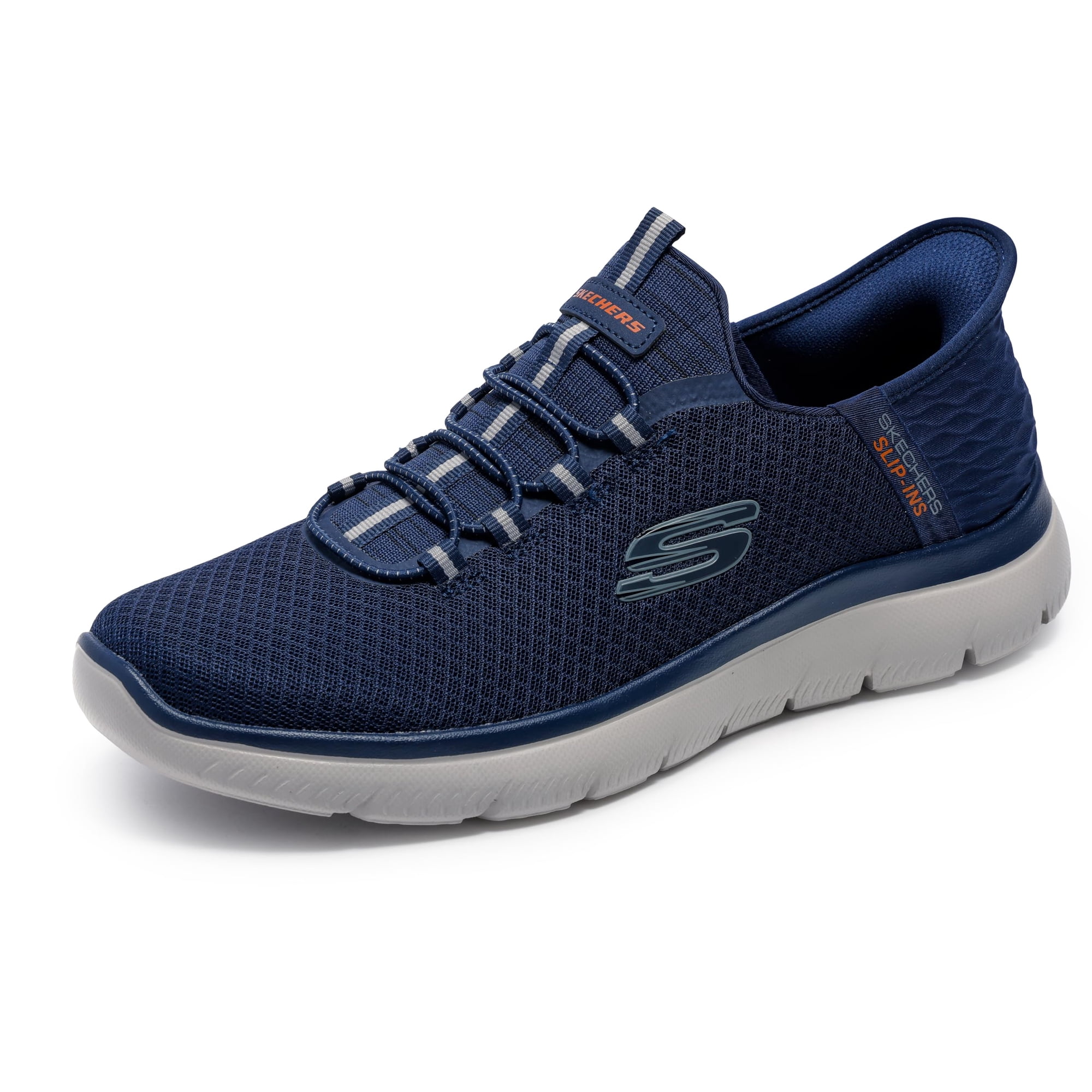 Zapatilla Skechers Summits De Alta Gama, Manos Libres, Azul Marino, Para Hombre