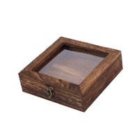 Magideal - Vitrina De Especímenes, Caja De Almacenamiento De Joyería De Madera, Decoración De Escritorio, Escaparate De Flores Secas De Diseño Retro Rectangular 15 Cm X 15 Cm X 45 Cm