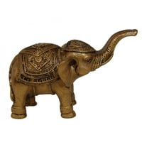 Feng Shui Import - Estatua De Elefante Con Forma De Tronco De Bronce Importada En Feng Shui, 10 Cm