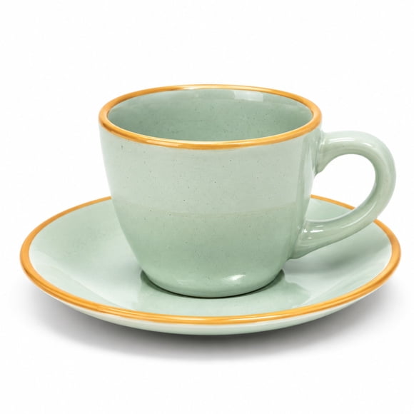 Juego De Tazas Espresso Café Porcelana + Platillos - Hallen