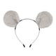 thumbnail image 1 of Diadema Con Orejas De Ratón, Diadema De Felpa Para Halloween, Actuación, Vacaciones, Gris, 1 of 3