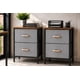 thumbnail image 1 of Pack 2 Veladores 2 Gavetas Estilo Industrial Gris Madera, 1 of 5