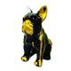 thumbnail image 2 of Estatua De Bulldog Francés, Estatuilla De Animal, Artesanía De Resina, Escultura De Perro Multicolor, áurea Blanca Y Negra, 2 of 5